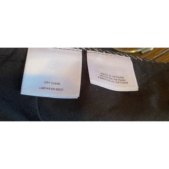 Anne Klein Asymmetrical Tweed Fringed Skirt Black Size 8 - Picture 3 of 8